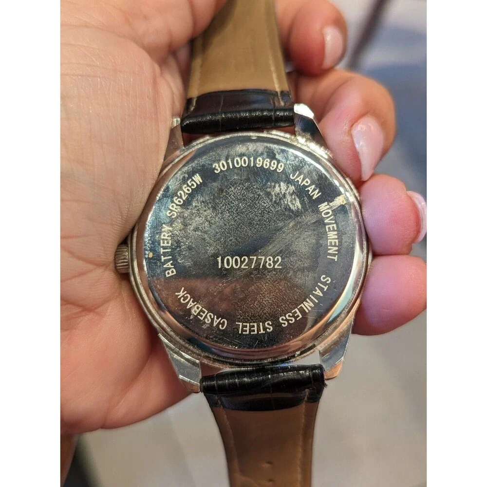 UNLISTED Men's Casual Watch Black Band Stainless Steel Back‎ UNTESTED